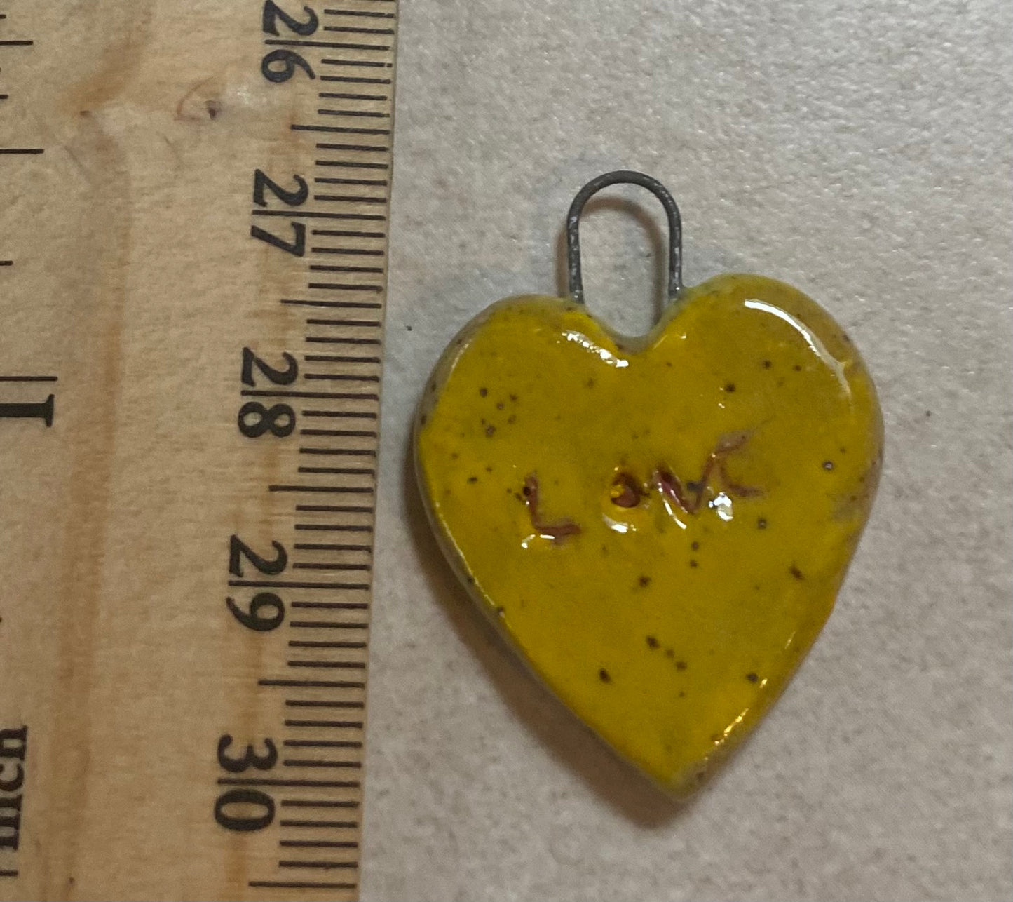 Heart pendant yellow love