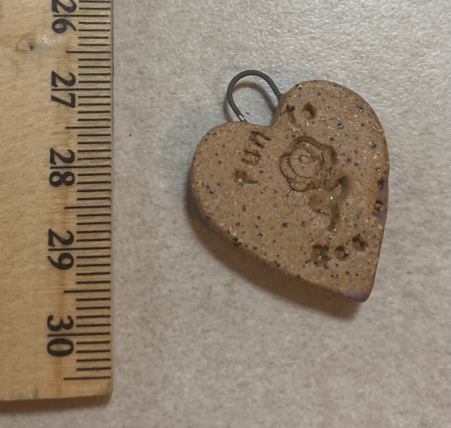 Heart pendant purple I heart u