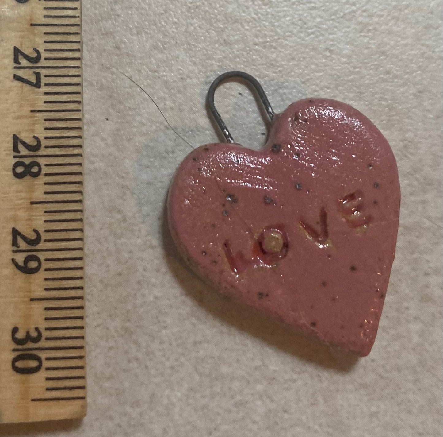 Heart pendant pink love