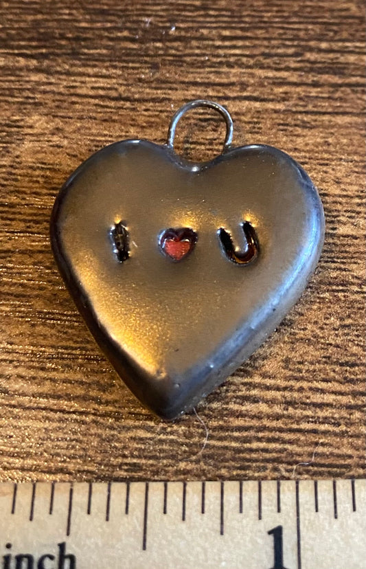 Gold I heart you pendant