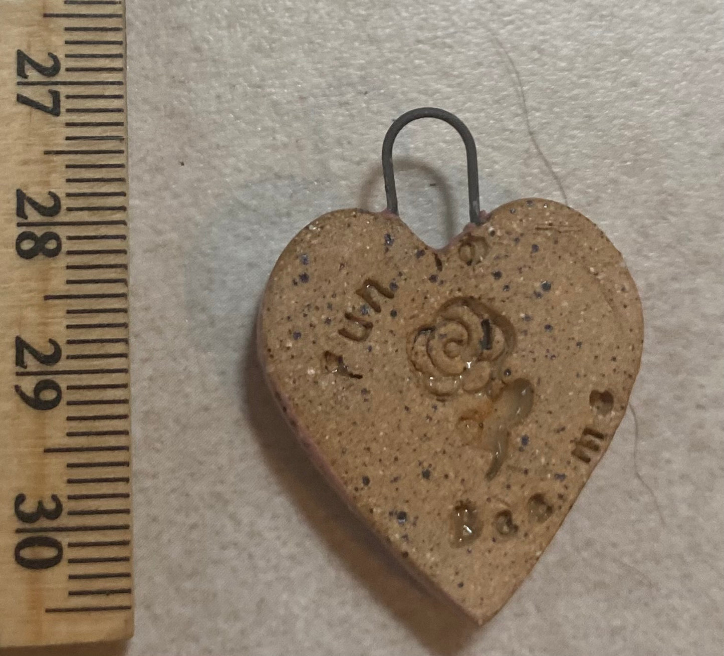 Heart pendant pink love