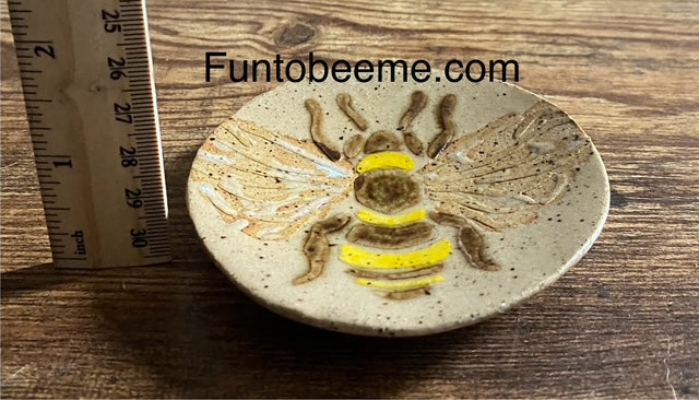 Hand Painted Bee Ring Dish