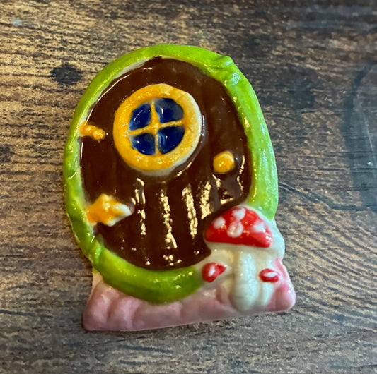 Ceramic Fairy Door Pin